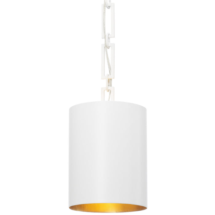 Crystorama 8680-MT-GA Alston One Light Mini Chandelier Matte White / Antique Gold Main Image.jpg