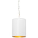 Crystorama 8680-MT-GA Alston One Light Mini Chandelier Matte White / Antique Gold Main Image.jpg