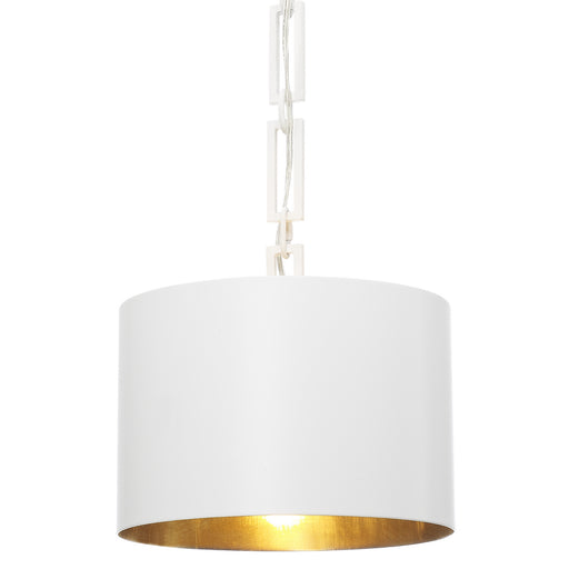 Crystorama 8683-MT-GA Alston One Light Chandelier Matte White / Antique Gold Main Image.jpg