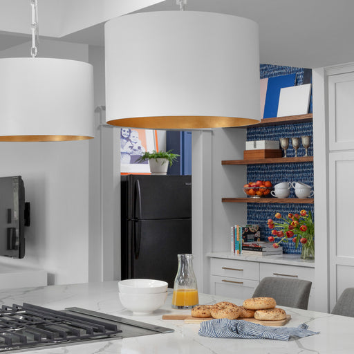 Crystorama 8686-MT-GA Alston Six Light Chandelier Matte White / Antique Gold Alternate Image.jpg