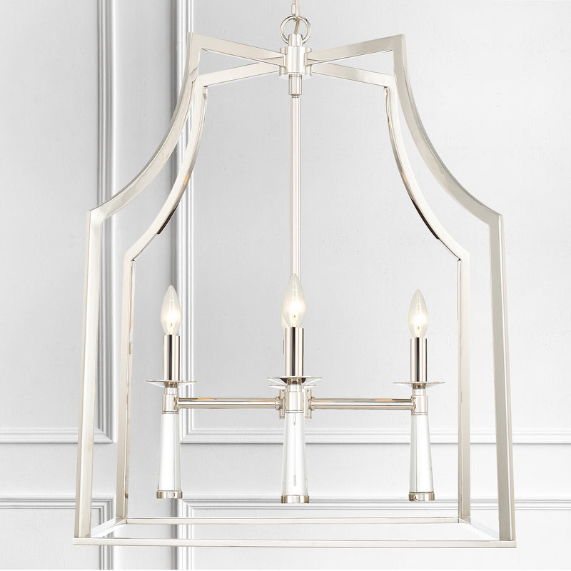 Crystorama 8864-PN Baxter Four Light Chandelier Polished Nickel Alternate Image 2.jpg