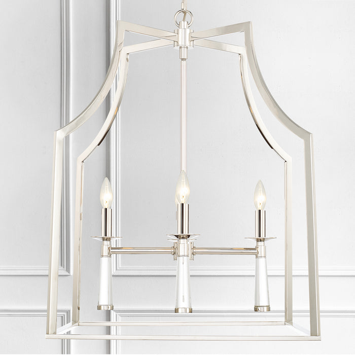 Crystorama 8864-PN Baxter Four Light Chandelier Polished Nickel Alternate Image 2.jpg