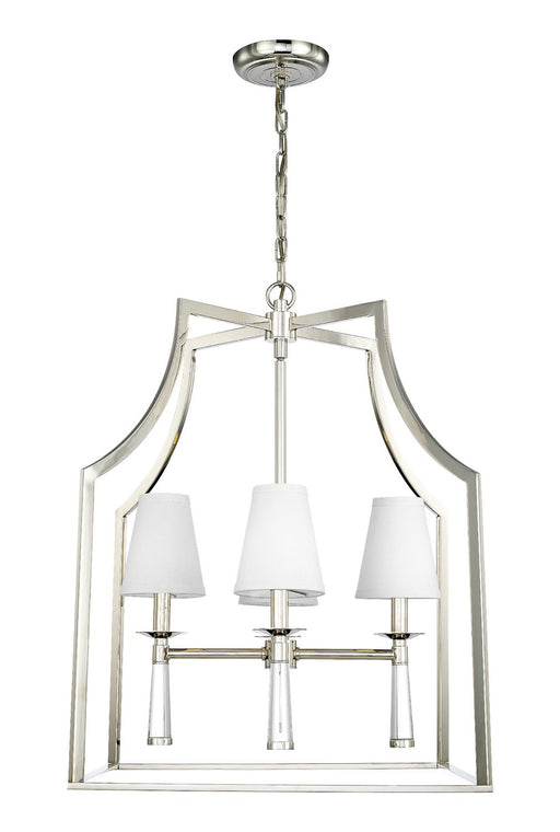 Crystorama 8864-PN Baxter Four Light Chandelier Polished Nickel Main Image.jpg