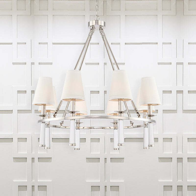 Crystorama 8867-PN Baxter Eight Light Chandelier Polished Nickel Alternate Image.jpg