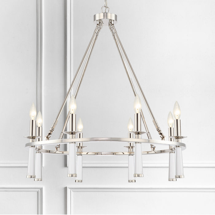 Crystorama 8867-PN Baxter Eight Light Chandelier Polished Nickel Alternate Image 2.jpg