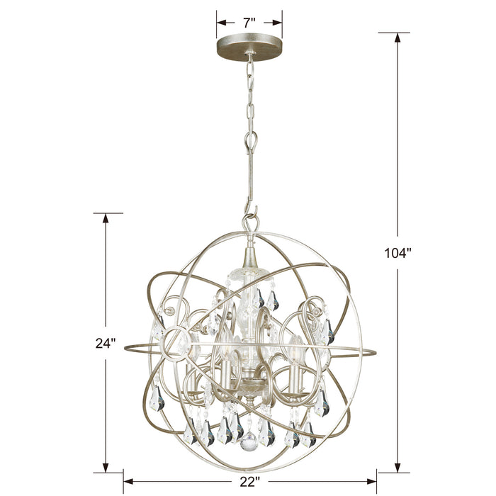 Crystorama 9026-OS-CL-S Solaris Five Light Chandelier Olde Silver Alternate Image.jpg