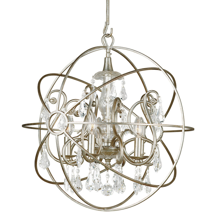 Crystorama 9026-OS-CL-S Solaris Five Light Chandelier Olde Silver Main Image.jpg