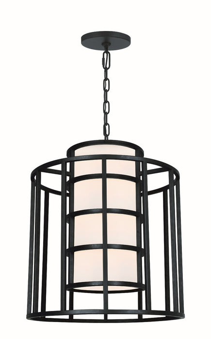 Crystorama 9597-MK Hulton Six Light Chandelier Matte Black Main Image.jpg