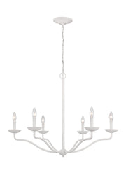 Visual Comfort Studio F3130/6PSW Annie Six Light Chandelier, Plaster White Alternate Image 2.jpg