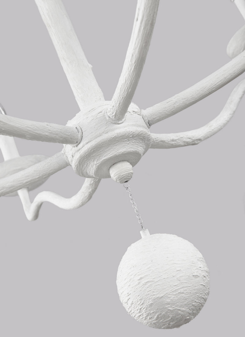 Visual Comfort Studio F3130/6PSW Annie Six Light Chandelier, Plaster White Alternate Image.jpg