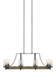 Visual Comfort Studio F3136/8DWK/SGM Angelo Eight Light Island Chandelier, Distressed Weathered Oak / Slate Grey Metal Alternate Image.jpg