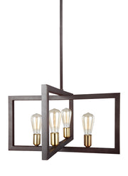 Visual Comfort Studio F3145/4NWB Finnegan Four Light Chandelier, New World Bronze Alternate Image.jpg