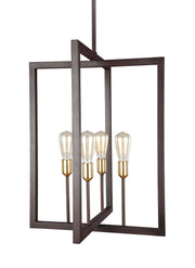 Visual Comfort Studio F3146/4NWB Finnegan Four Light Chandelier, New World Bronze Alternate Image.jpg