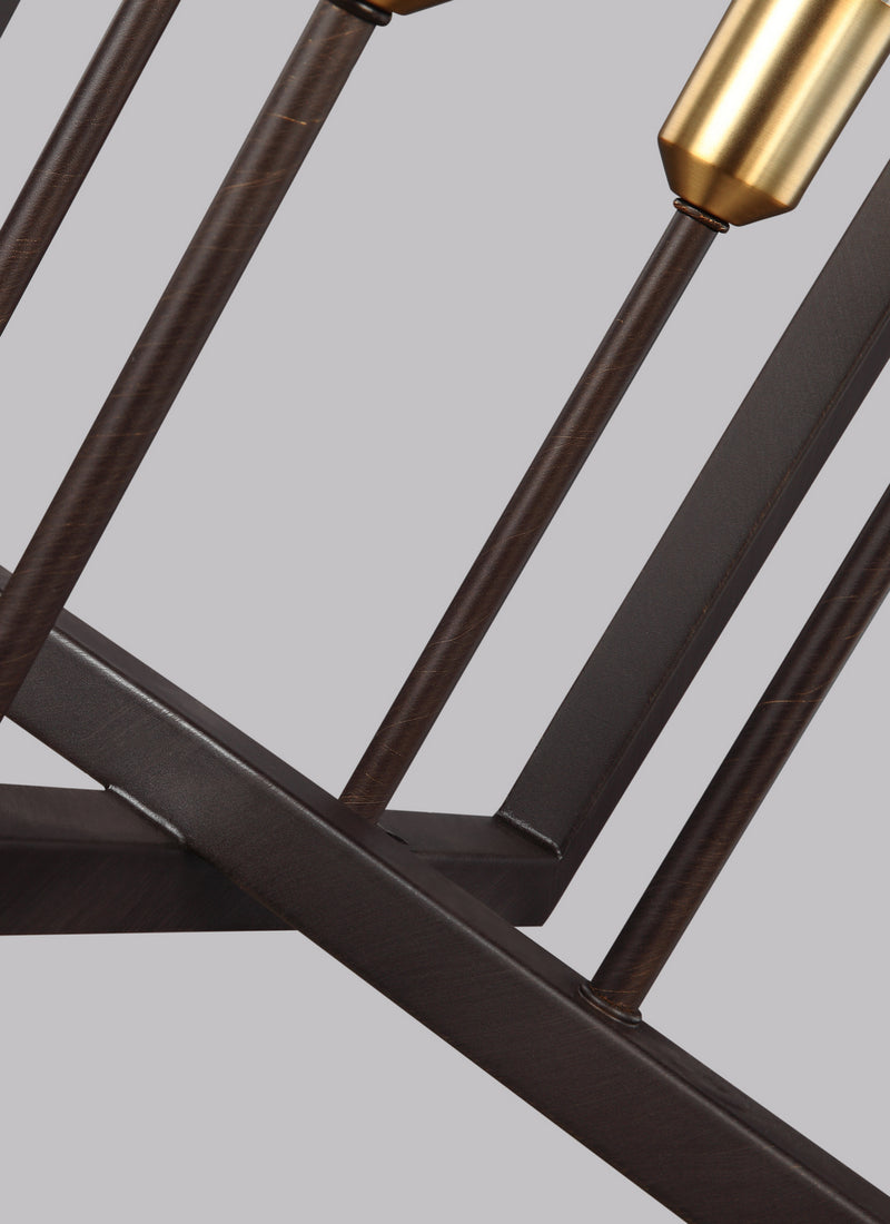 Visual Comfort Studio F3146/4NWB Finnegan Four Light Chandelier, New World Bronze Alternate Image 3.jpg