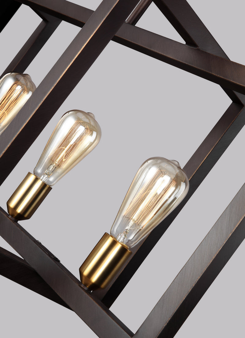 Visual Comfort Studio F3147/5NWB Finnegan Five Light Island Chandelier, New World Bronze Alternate Image 4.jpg