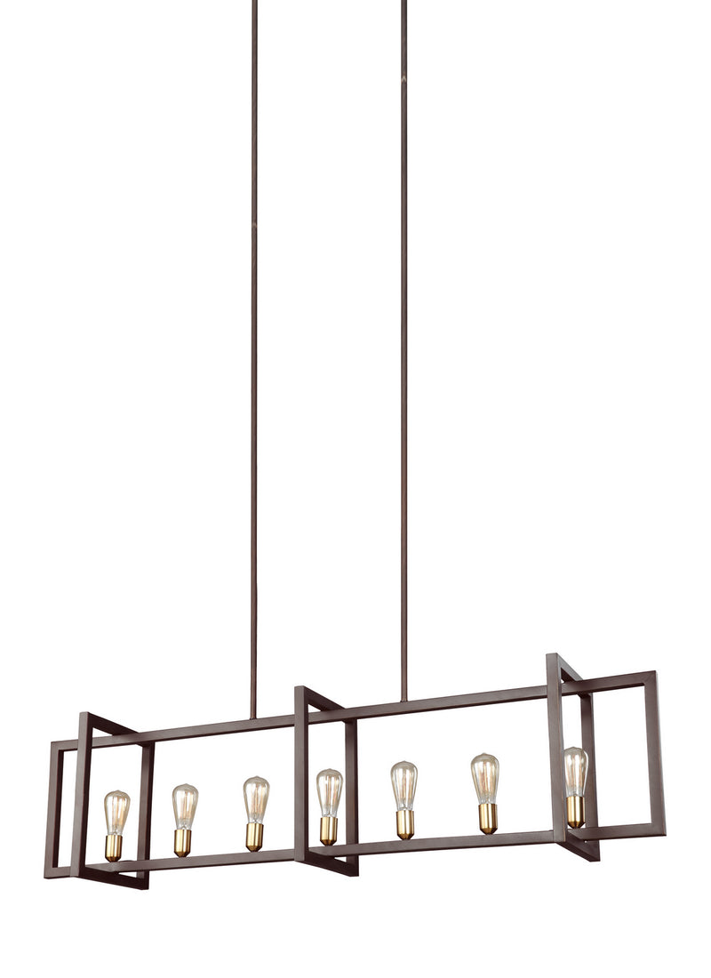 Visual Comfort Studio F3148/7NWB Finnegan Seven Light Island Chandelier, New World Bronze Alternate Image 2.jpg
