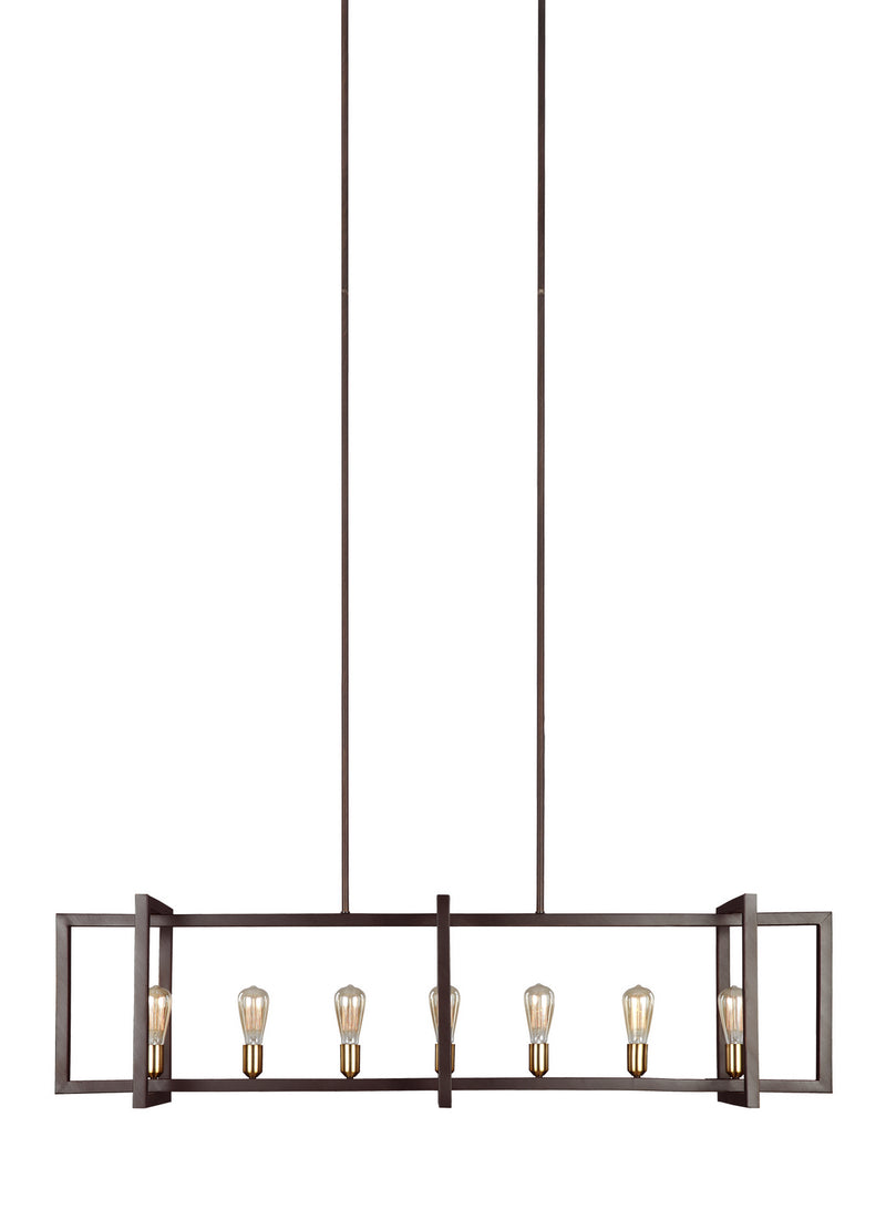 Visual Comfort Studio F3148/7NWB Finnegan Seven Light Island Chandelier, New World Bronze Alternate Image 3.jpg