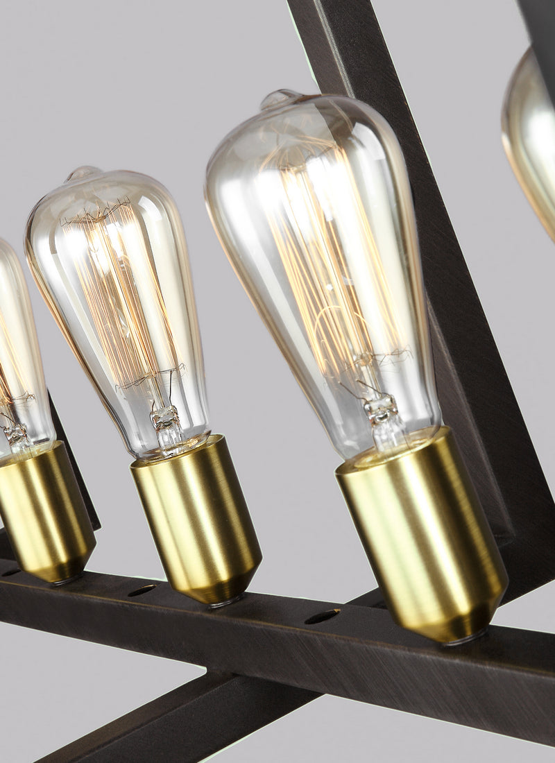 Visual Comfort Studio F3148/7NWB Finnegan Seven Light Island Chandelier, New World Bronze Alternate Image.jpg