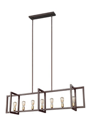 Visual Comfort Studio F3148/7NWB Finnegan Seven Light Island Chandelier, New World Bronze Main Image.jpg