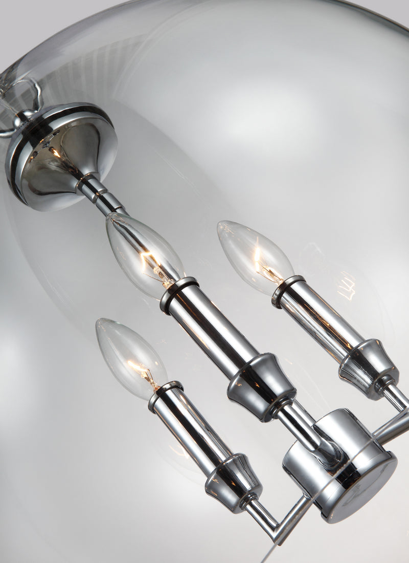 Visual Comfort Studio F3155/3CH Lawler Three Light Pendant, Chrome Alternate Image 3.jpg