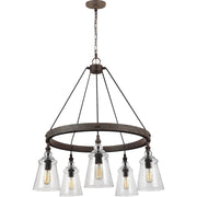 Generation Lighting F3169/5DWI Loras Five Light Chandelier, Dark Weathered Iron Main Image.jpg