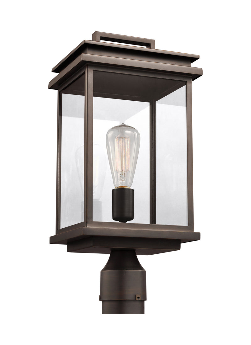 Visual Comfort Studio OL13607ANBZ Glenview One Light Outdoor Post Lantern, Antique Bronze Main Image.jpg