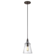 Generation Lighting P1449DWI Loras One Light Pendant, Dark Weathered Iron Main Image.jpg