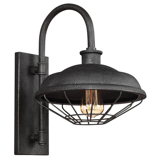 Generation Lighting WB1828SGM Lennex One Light Outdoor Wall Lantern, Slate Grey Metal Main Image.jpg