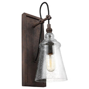 Generation Lighting WB1850DWI Loras One Light Wall Sconce, Dark Weathered Iron Main Image.jpg