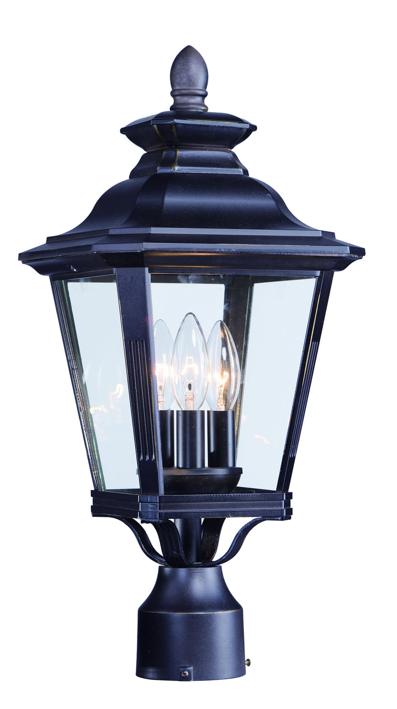 Maxim 1130CLBZ Knoxville Three Light Outdoor Pole/Post Lantern, Bronze Main Image.jpg
