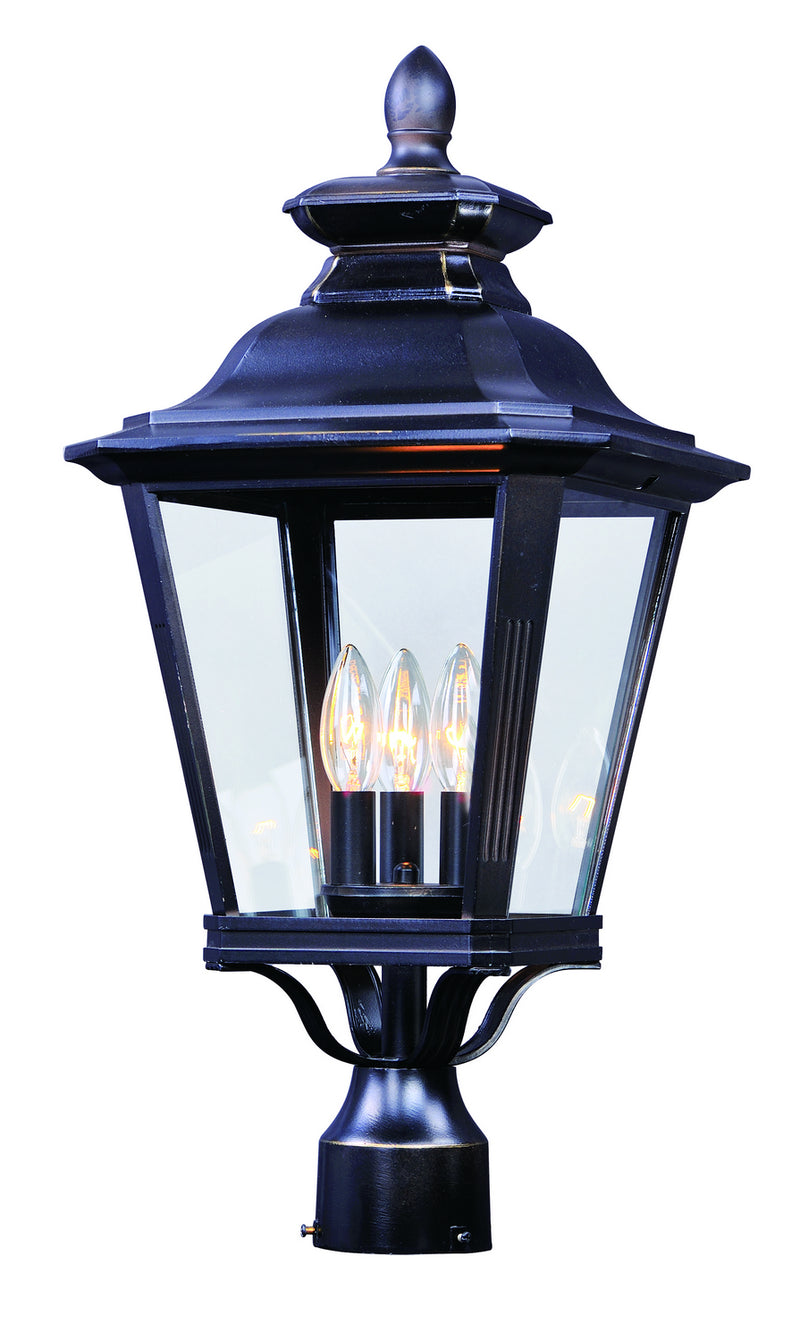 Maxim 1131CLBZ Knoxville Three Light Outdoor Pole/Post Lantern, Bronze Main Image.jpg