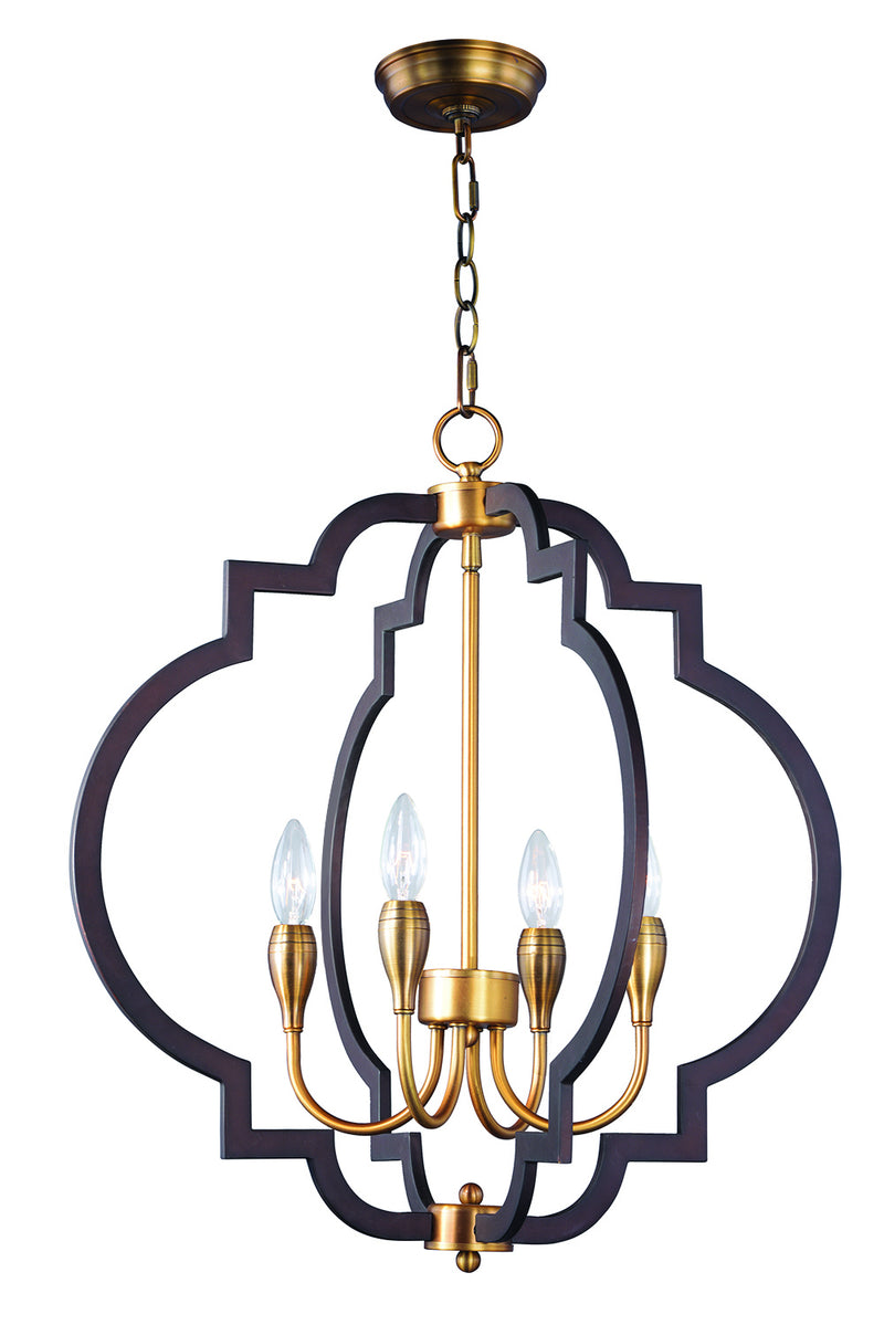 Maxim 20293OIAB Crest Four Light Chandelier, Oil Rubbed Bronze / Antique Brass Main Image.jpg