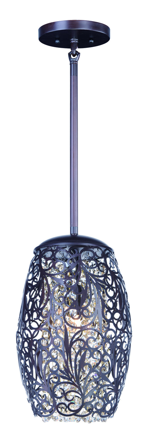 Maxim 24153CGOI Arabesque One Light Mini Pendant, Oil Rubbed Bronze Main Image.jpg