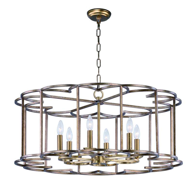 Maxim 24735BZF Helix Six Light Chandelier, Bronze Fusion Main Image.jpg