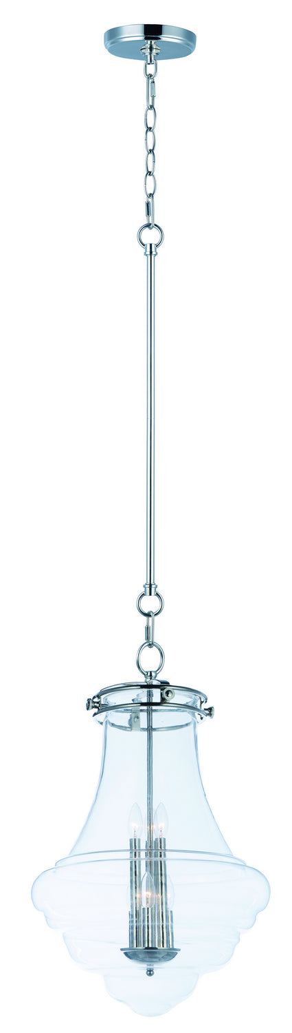 Maxim 25189CLPN Retro Six Light Pendant, Polished Nickel Main Image.jpg