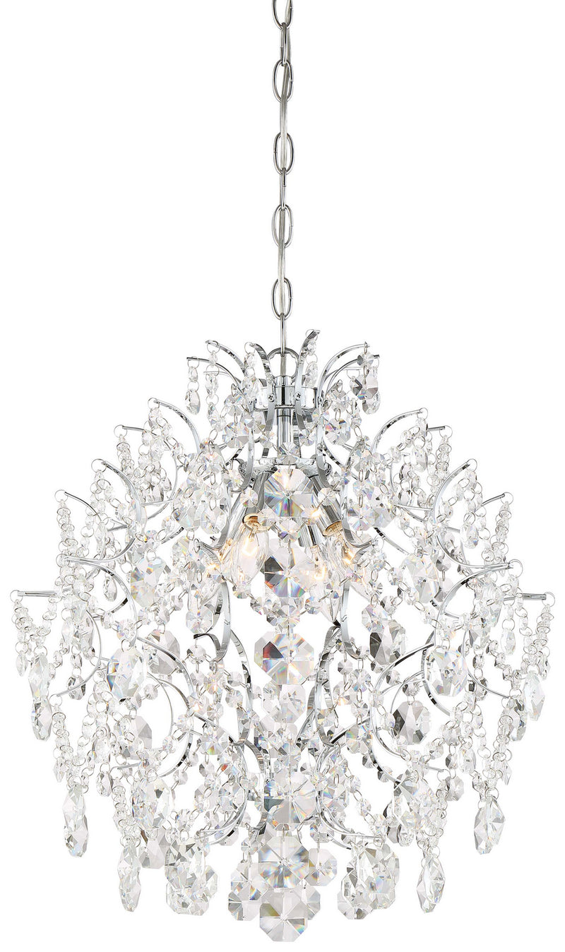 Minka-Lavery 3156-77 Isabella'S Crown Four Light Chandelier, Chrome Main Image.jpg