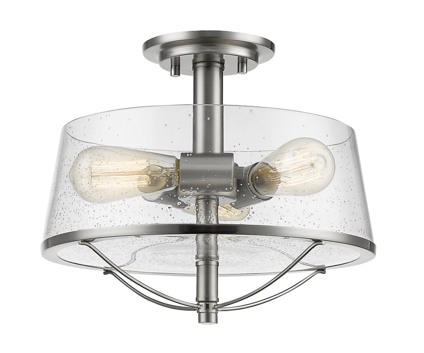 Z-Lite 444SF-BN Mariner Three Light Semi Flush Mount, Brushed Nickel Main Image.jpg