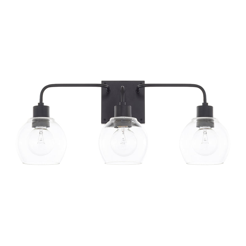 Capital Lighting 120031MB-426 Tanner Three Light Vanity, Matte Black Main Image.jpg