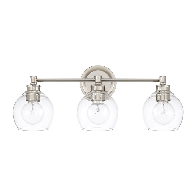 Capital Lighting 121131PN-426 Mid Century Three Light Vanity, Polished Nickel Main Image.jpg