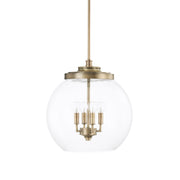 Capital Lighting 321142AD Mid Century Four Light Pendant, Aged Brass Main Image.jpg