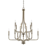Capital Lighting 419391AD Dawson Ten Light Chandelier, Aged Brass Main Image.jpg