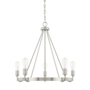 Capital Lighting 420061BN Tanner Five Light Chandelier, Brushed Nickel Main Image.jpg