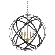 Capital Lighting 4234AB Axis Four Light Pendant, Aged Brass and Black Main Image.jpg