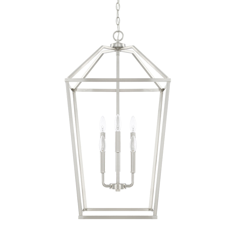 Capital Lighting 522761BN Birch Six Light Foyer Pendant, Brushed Nickel Main Image.jpg