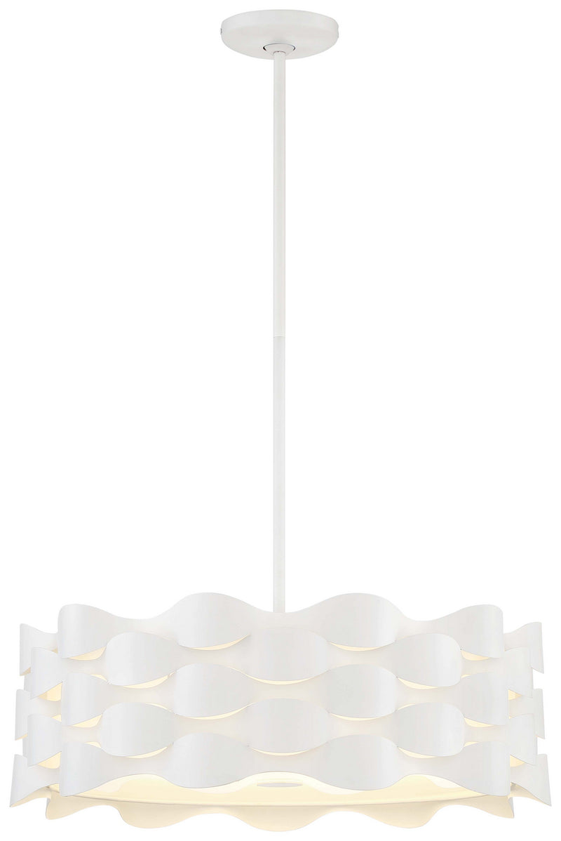George Kovacs P1304-655-L Coastal Current LED Pendant, Sand White Main Image.jpg