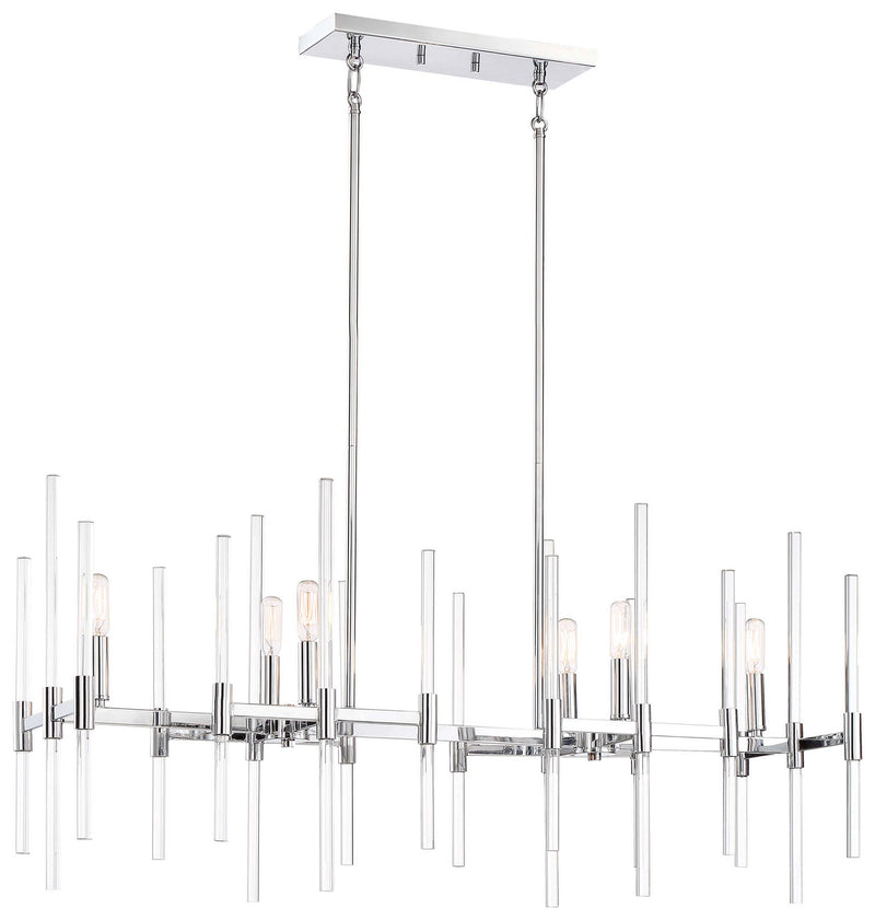 Minka-Lavery 3096-77 Pillar Six Light Island Pendant, Chrome Main Image.jpg