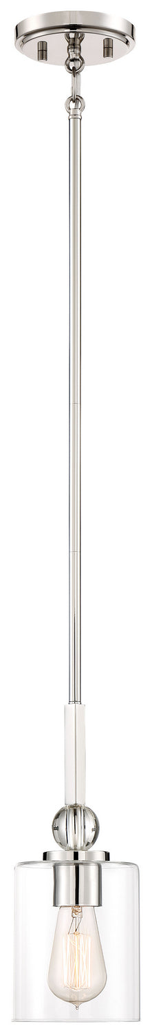 Minka-Lavery 3070-613 Studio 5 One Light Mini Pendant, Polished Nickel Main Image.jpg