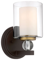 Minka-Lavery 3071-416 Studio 5 One Light Bath, Painted Bronze W/Natural Brush Main Image.jpg