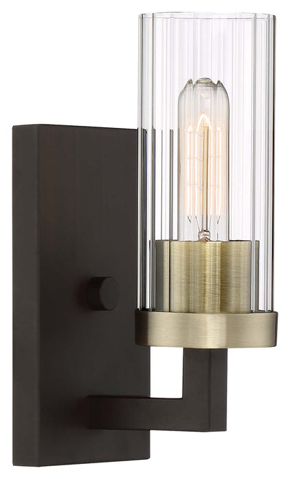 Minka-Lavery 3041-560 Ainsley Court One Light Bath, Aged Kinston Bronze w/Brushed Brass Main Image.jpg