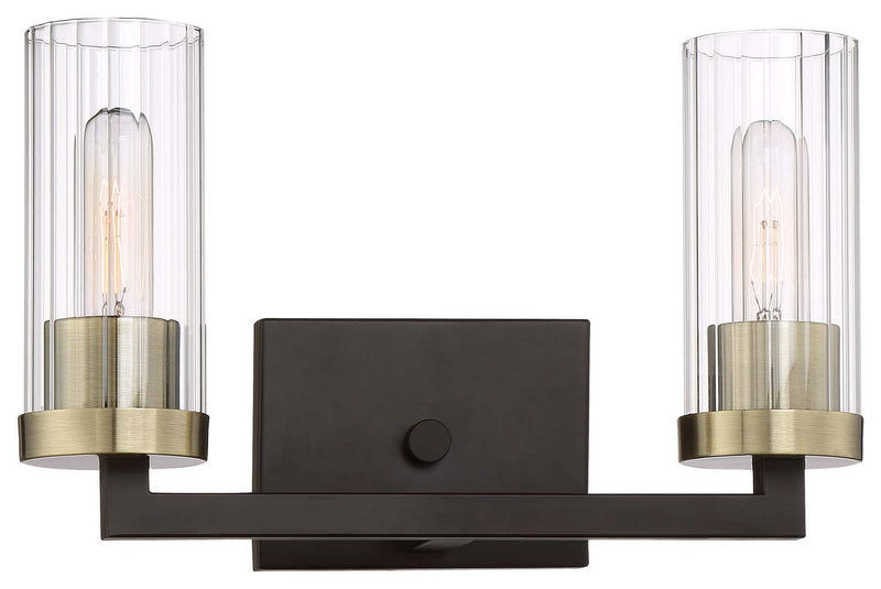 Minka-Lavery 3042-560 Ainsley Court Two Light Bath, Aged Kinston Bronze w/Brushed Brass Main Image.jpg